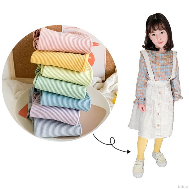 Vớ đùi nhung mỏng 1 màu thời trang Hàn Quốc cho bé gái