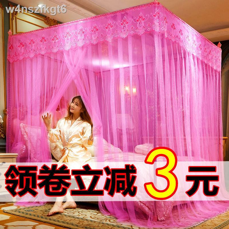 ❧lưới chống muỗi gia dụng kiểu công chúa Phòng ngủ 1,5m 1,8m Giường đôi dày và mã hóa Lều chiếu cung điện 1,0m