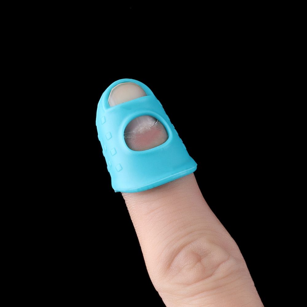 Set 4 Miếng Silicon Bọc Bảo Vệ Ngón Tay Chơi Đàn Guitar XS/S/M/L/XL 6 Màu Sắc