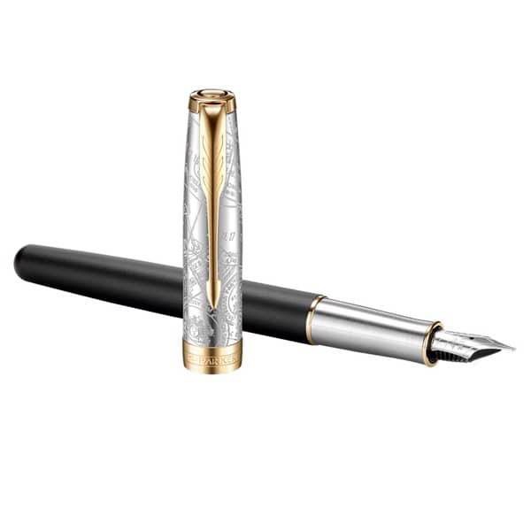 [Chính Hãng] Bút Máy Ký Cao Cấp Parker Sonnet SE18 Black GT Mạ Vàng 18K GB Ngòi Bút 0.7mm (Hàng Nhập Khẩu)