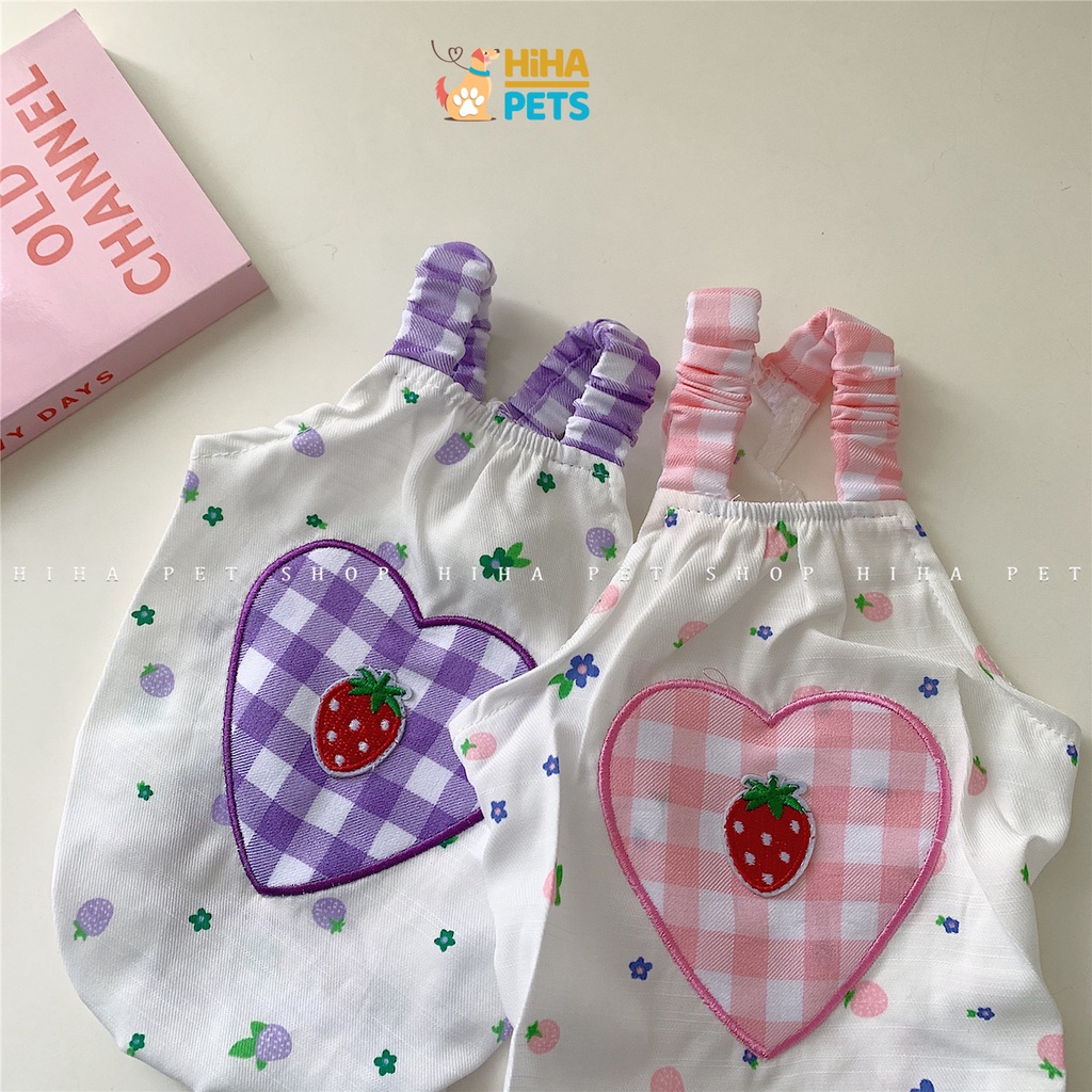 Váy Cho Chó Mèo Công Chúa Hai Dây Mát Mẻ Quần Áo Thú Cưng Mùa Hè Cao Cấp Hihapet.