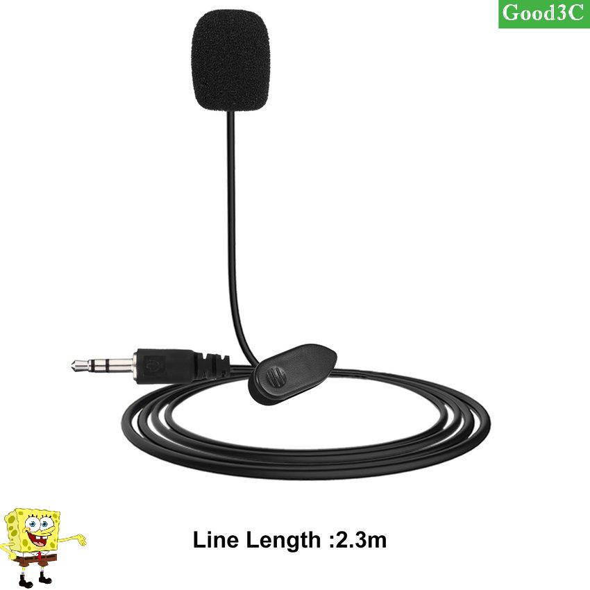 New 3.5mm Mini Studio Speech Mic Microphone W/ Clip For PC Desktop Notebook