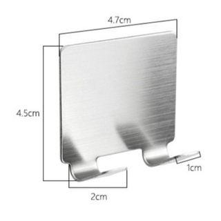 Móc treo dán tường inox siêu chắc (móc đôi)