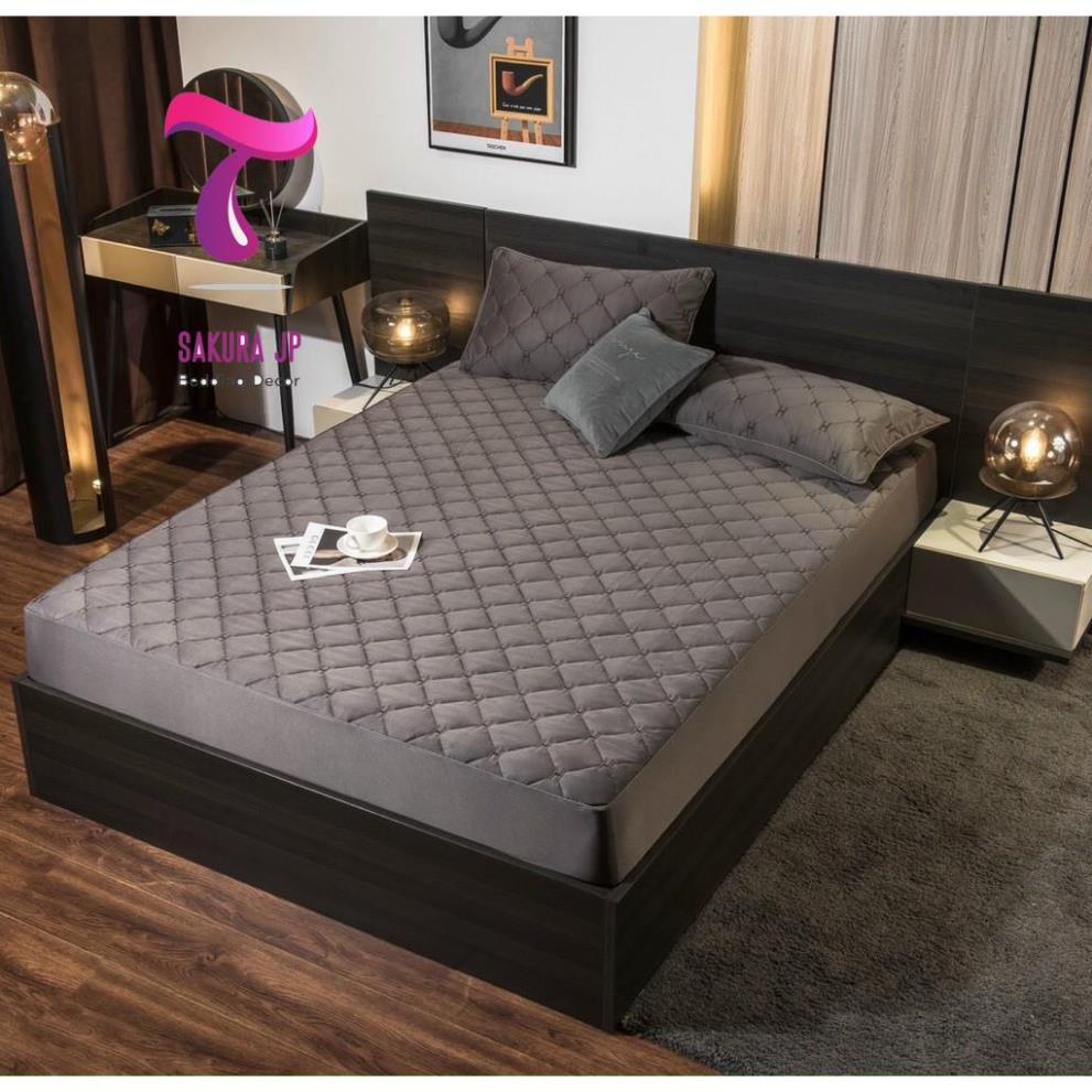 Ga Gối Lụa Sateens Cao Cấp Trần Bông chữ H Đẳng Cấp  Ga Gối Cotton Lụa Chần Bông Sakura JP Bedding D