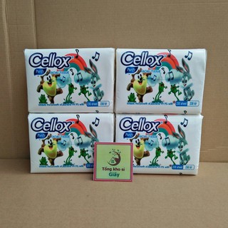 Combo 4 bịch giấy rút lụa 230 tờ Cellox (Bịch trắng)