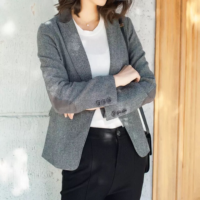 Blazer dạ Hàn Quốc