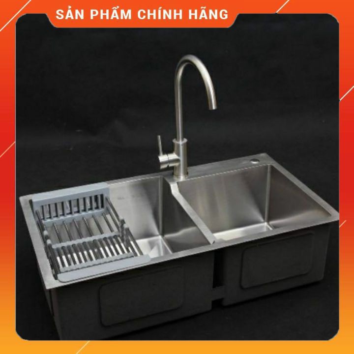 [COMBO] Chậu inox đúc KOREA và vòi nóng lạnh inox 304