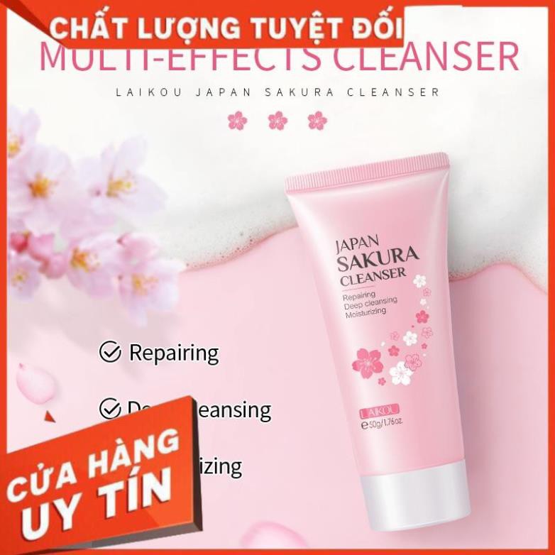 [FreeshipMax] Sữa Rửa Mặt Laikou Nhật Bản 50g + Cọ Rửa Mặt Hình Bạch Tuộc Chất Lượng Cao