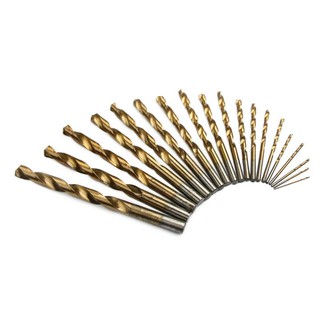 Bộ 19 mũi khoan mạ titan - mũi khoan chất liệu hss4241 sắt thép gỗ 1.5-10mm