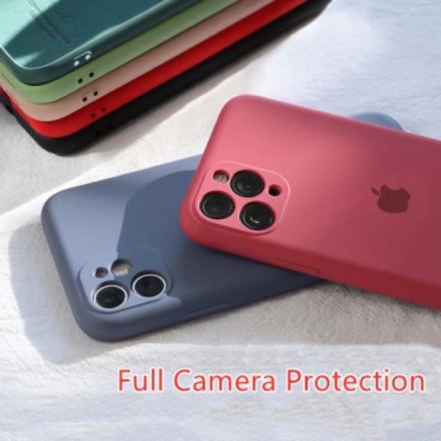 Ốp điện thoại silicon dẻo màu trơn bảo vệ camera thích hợp cho iPhone12 13 Pro Max 12 13