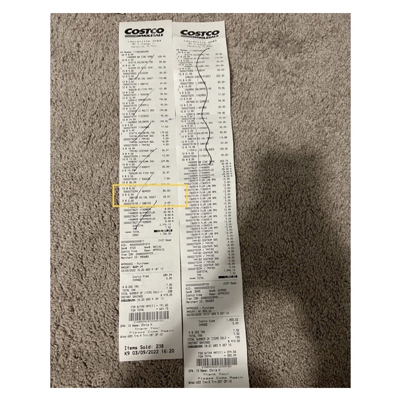 Viên uống Kirkland Calcium Citrate Magnesium and Zinc 500 Viên [Mỹ]