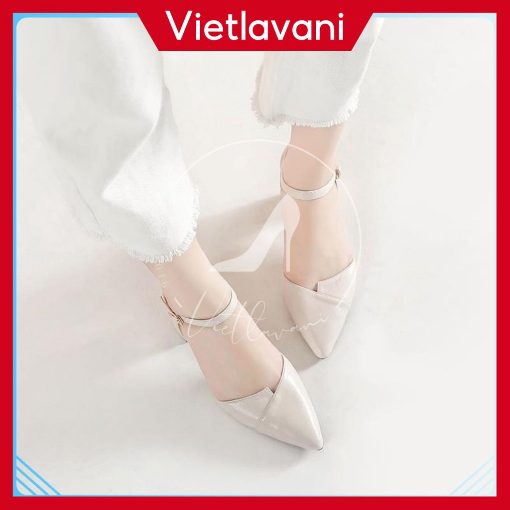 Giày Nữ Da Mềm Mũi Nhọn Êm Chân (1 KIỂU) màu kem mã LTP1