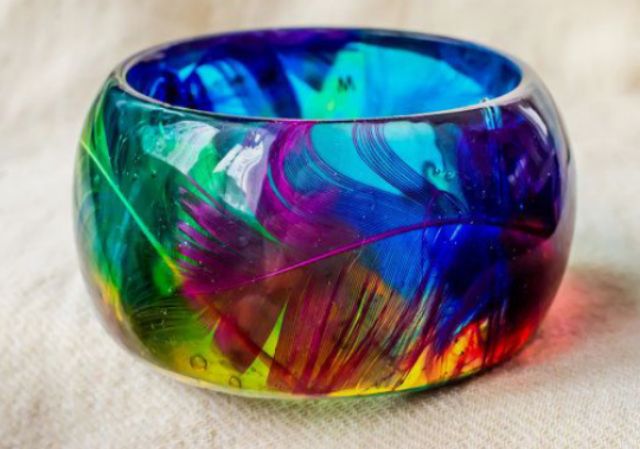 Lông Vũ nhiều màu dùng trong sáng tạo Resin handmade