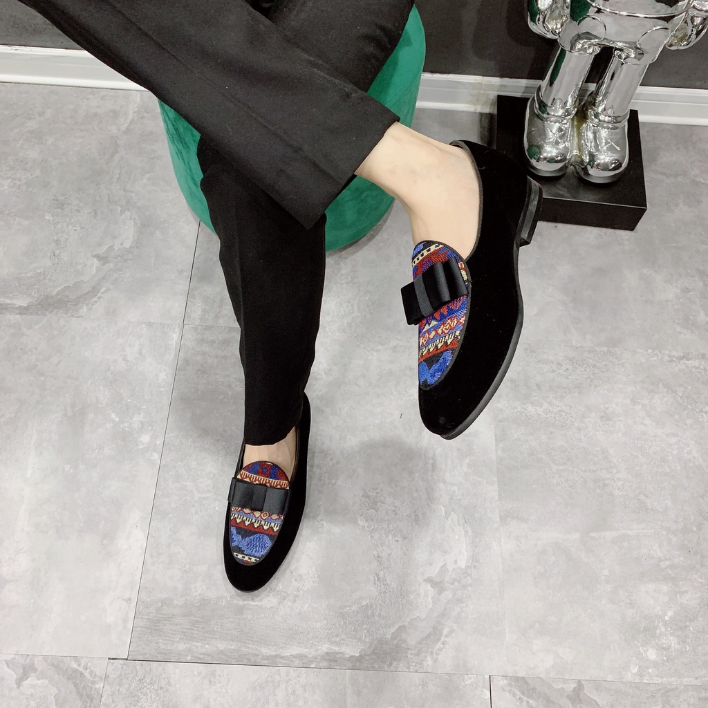 Giầy tây, giày da nam chất nhung cao cấp, kiểu dáng loafer :  153