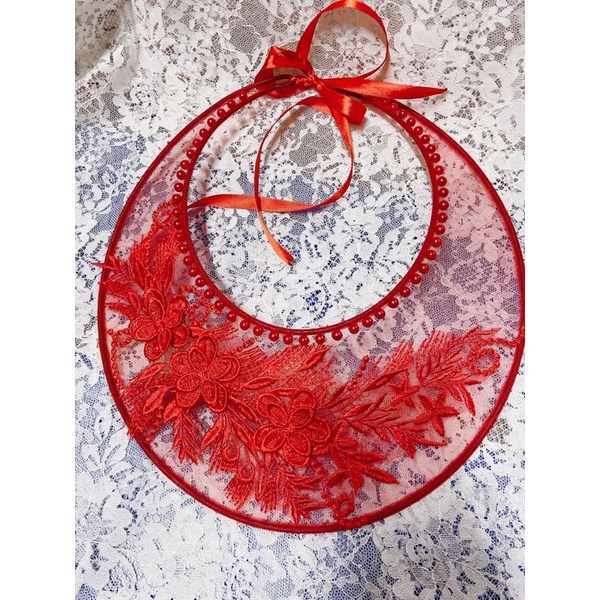 Mấn ren đỏ mã 008