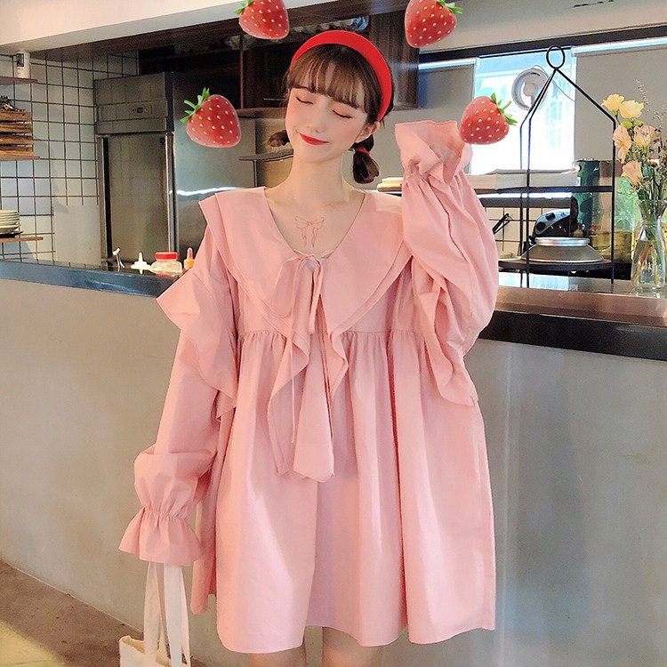 [Mã FAMARAL1 giảm 10K đơn 50K] [ẢNH THẬT] - Áo sơ mi dấu quần babydoll tiểu thư ulzzang - SM26 - jannahouse