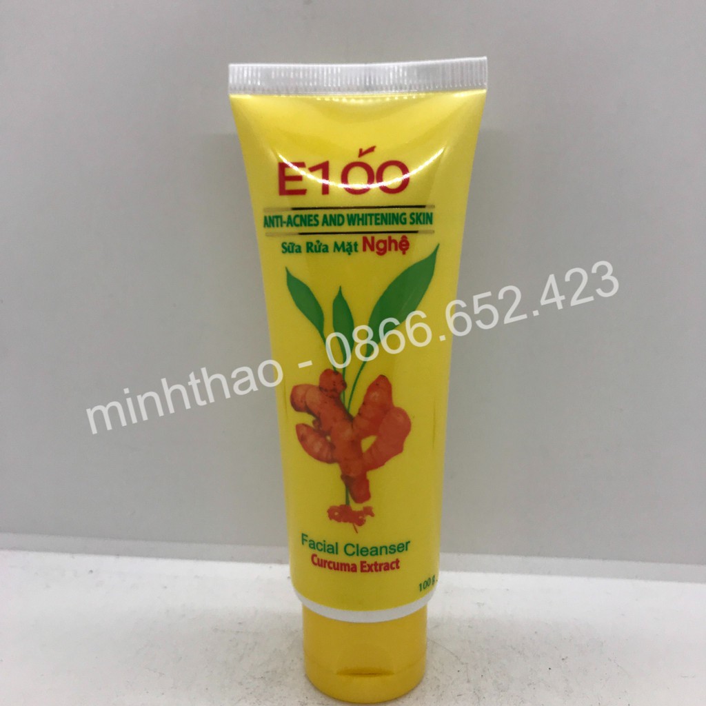 Sữa rửa mặt E100 Nghệ 100g