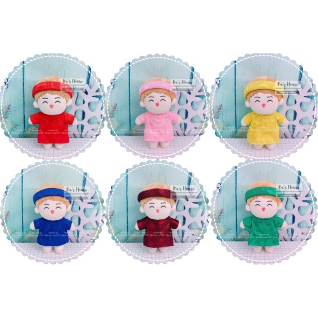 {15cm-20cm} CÓ SẴN - Áo dài Tết (quần), Outfit cho doll