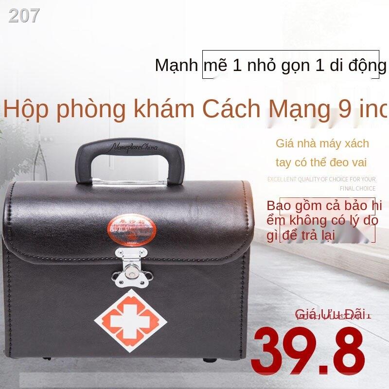 【bán chạy】Hộp đựng thuốc bằng kiểu cũ, và túi khám bệnh thú y của bác sĩ nông thôn, bộ đồ sơ cứu học cổ truyền Trung