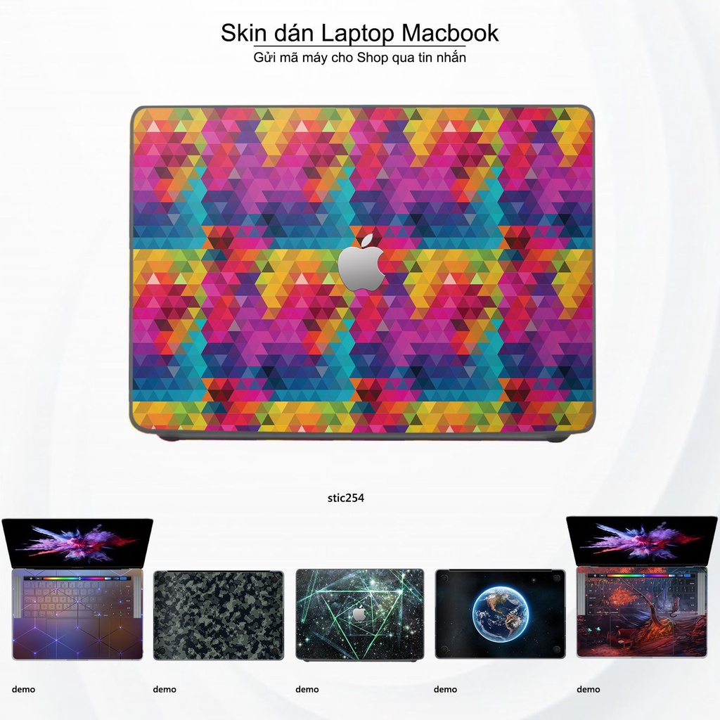 Skin dán Macbook mẫu spectrun - stic254 (đã cắt sẵn, inbox mã máy cho shop)