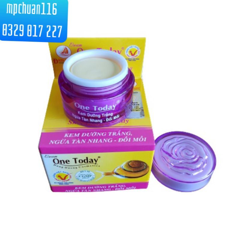 Sỉ 06 hộp kem dưỡng trắng da ngừa nám tàn nhang đồi mồi one Today ốc sên 10g (giá tem119k