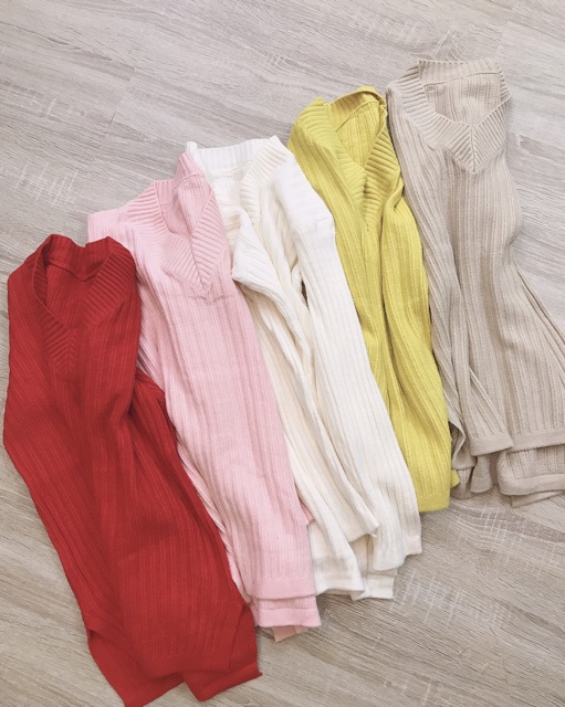 BÁN SỈ ÁO LEN QC CỔ TIM DÁNG RỘNG | BigBuy360 - bigbuy360.vn