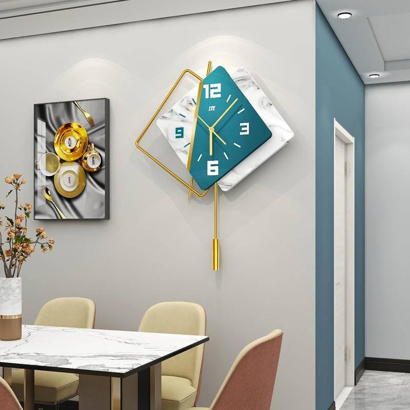 Hiện đại đơn giản sáng tạo đồng hồ treo tường nhà trang trí tường đồng hồ kỹ thuật số câm đồng hồ