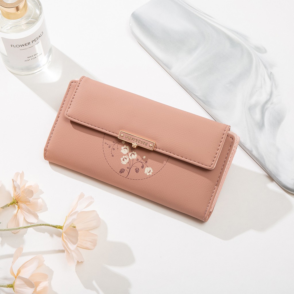 Ví Nữ Dài Cầm Tay Chính Hãng PRETTYZYS Nhiều Ngăn Đựng Tiện Lợi Kiểu Dáng Vintage PS22 -MIMOZA.VN