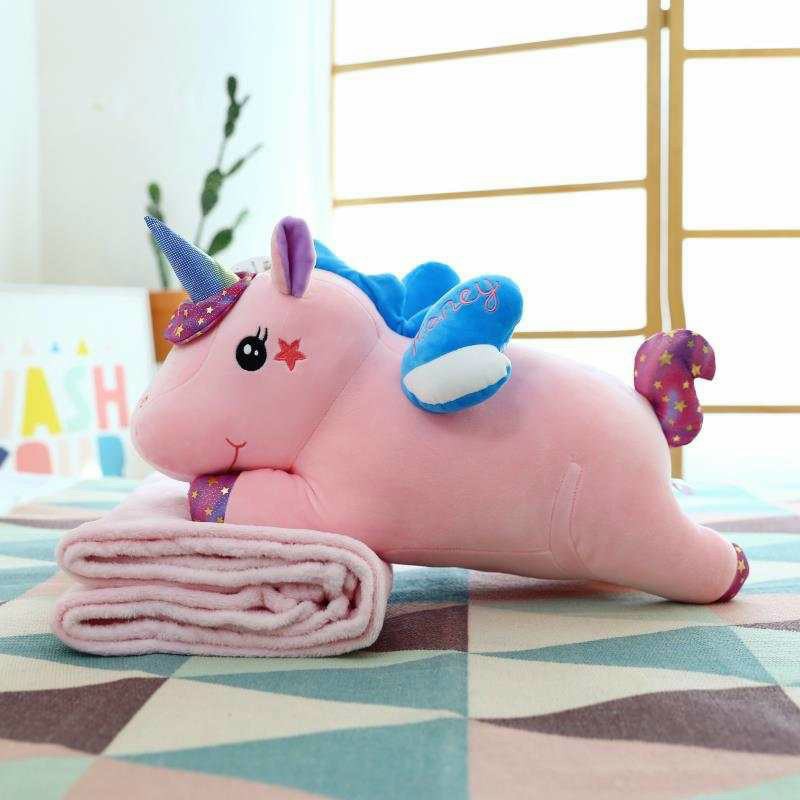 Gấu Bông Có Mền 3in1 Hình Ngựa Pony Hồng