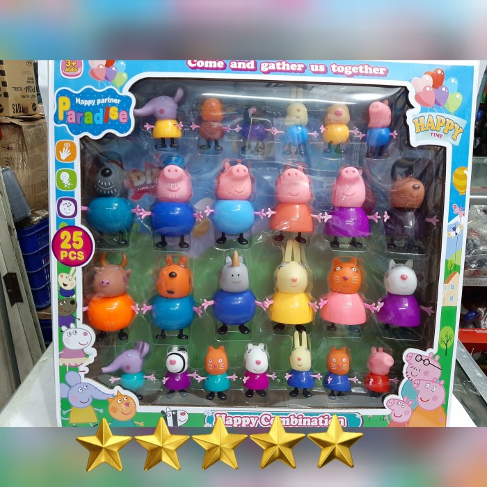 Set 25 Mô Hình Đồ Chơi Nhân Vật Hoạt Hình Peppa Pig