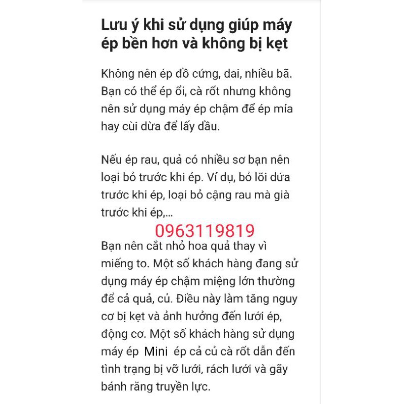 Máy ép chậm MOKKOM nội địa Trung Quốc - nhỏ gọn, ép siêu kiệt nước - KM 50 công thức nước ép giảm cân