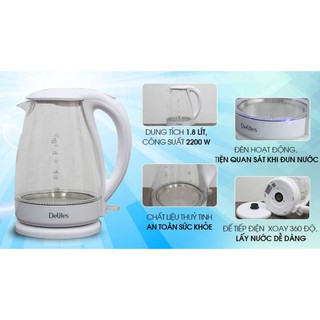 Ấm siêu tốc Bình siêu tốc Delites 1.8 lítDST016 GOG327