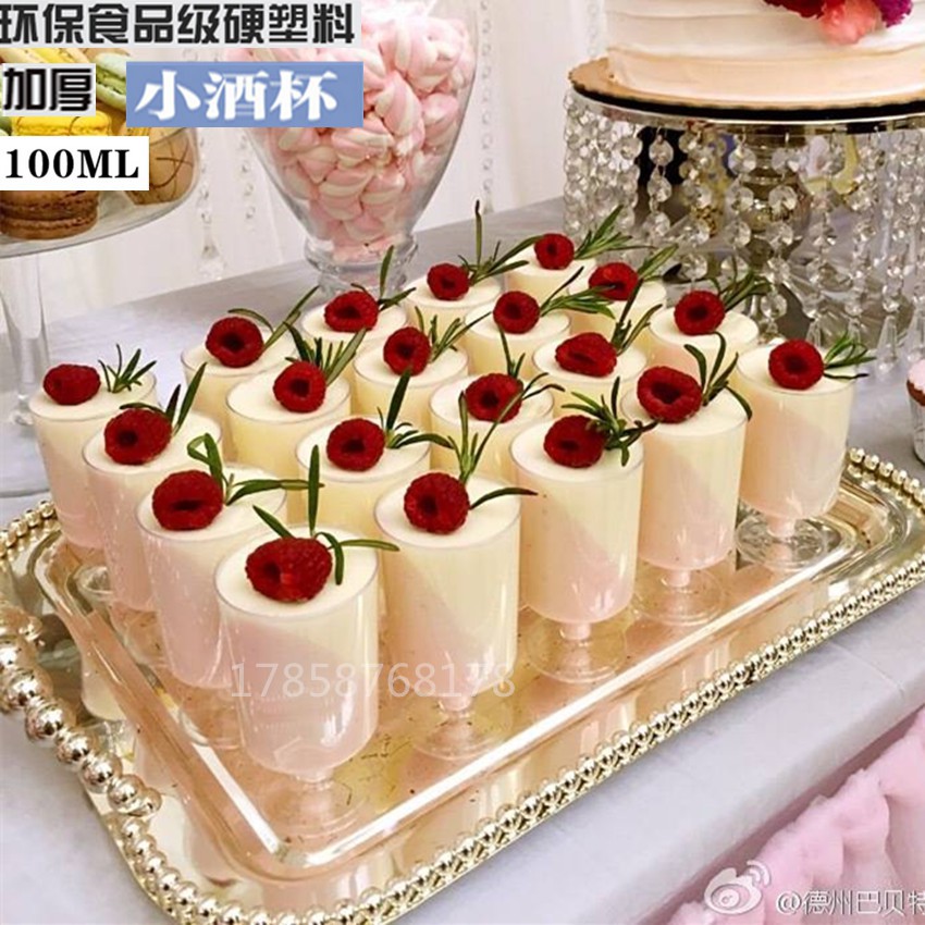 Ly Nhựa Cứng Trong Suốt Đựng Bánh Pudding / Mousse Tiện Dụng