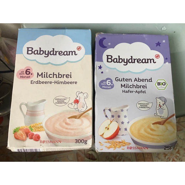 Bột ăn dặm ngũ cốc hoa quả Của Đức Babydream 300g