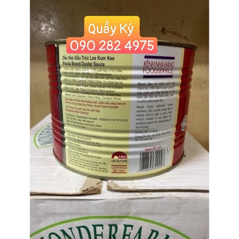 DẦU HÀO GẤU TRÚC 2kg2 LEE KUM KEE - PANDA BRAND OYSTER SAUCE HONGKONG