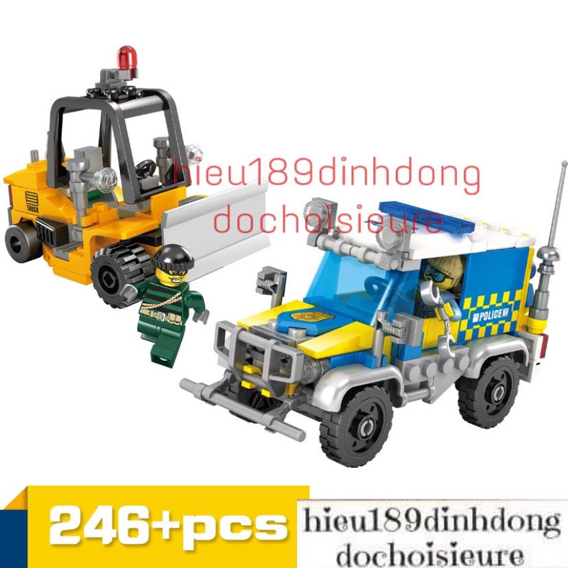 Lắp ráp xếp hình 67270 - 67273 : Xe oto truy bắt tội phạm thành phố