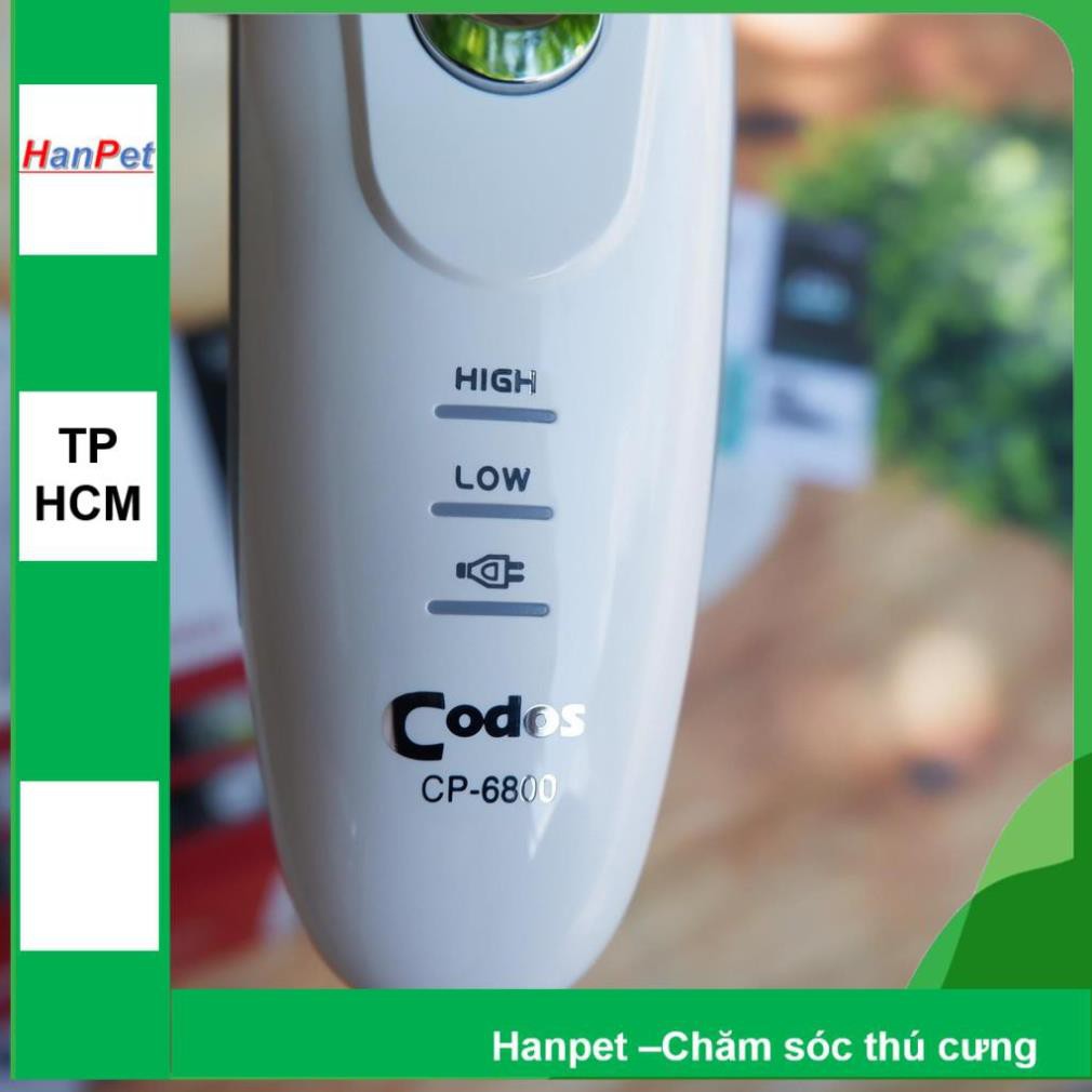 Hanpet.GV- (Bảo hành 6 tháng) Tông Đơ máy CP- 6800 THẾ HỆ MỚI- Chuyên Dụng máy Cắt Lông chó mèo chạy êm không ồn