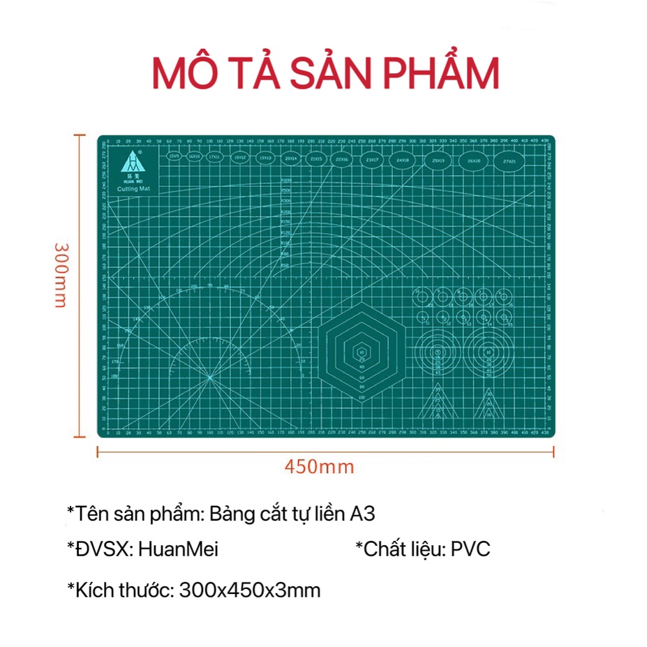 Chuyên sỉ Bảng kê cắt tự liền A3 DIY Cutting Mat thủ công kê vải