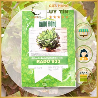 Hạt giống Xà Lách Oakleaf (Sồi tím) Rado 933 gói 2gr Ăn Rất Ngon