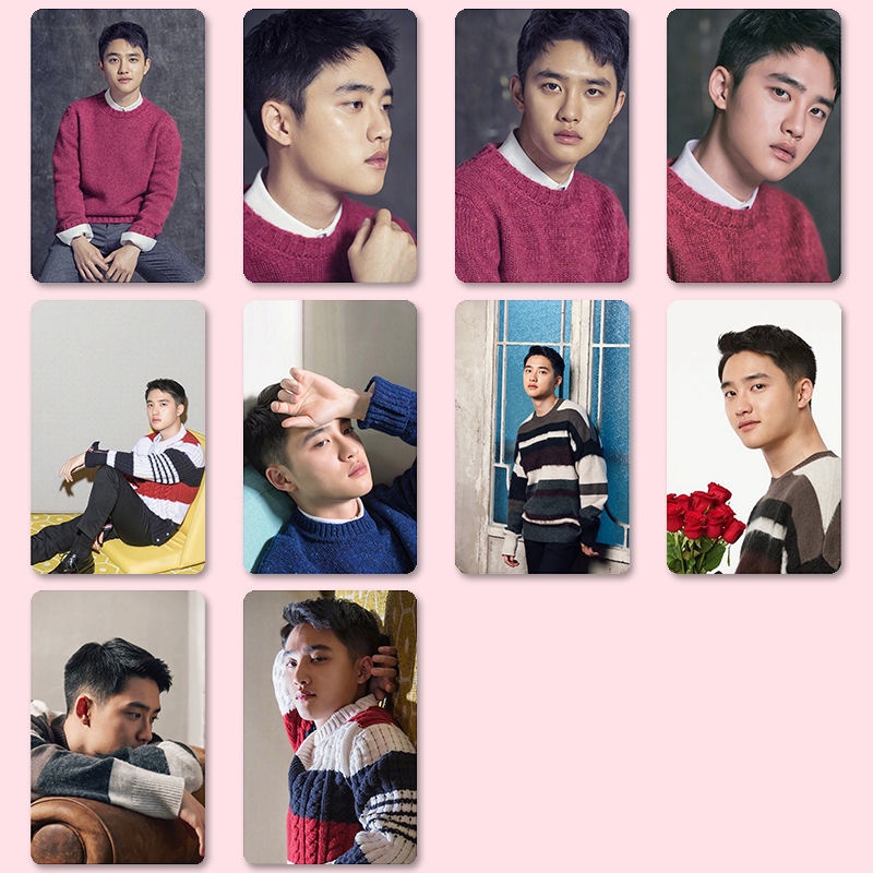 D.o. Nhãn dán thẻ, thẻ nhãn dán doh kyungsoo diy, exo, thẻ sưu tập, 10 cái / bộ, kpop