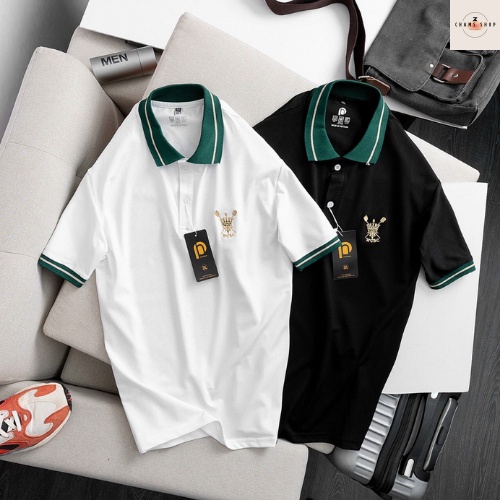Áo Polo Nam Đẹp Veratino vải Cotton cá sấu cao cấp xuất xịn dệt bo dày dặn chuẩn form áo thun , không xù, không nhăn