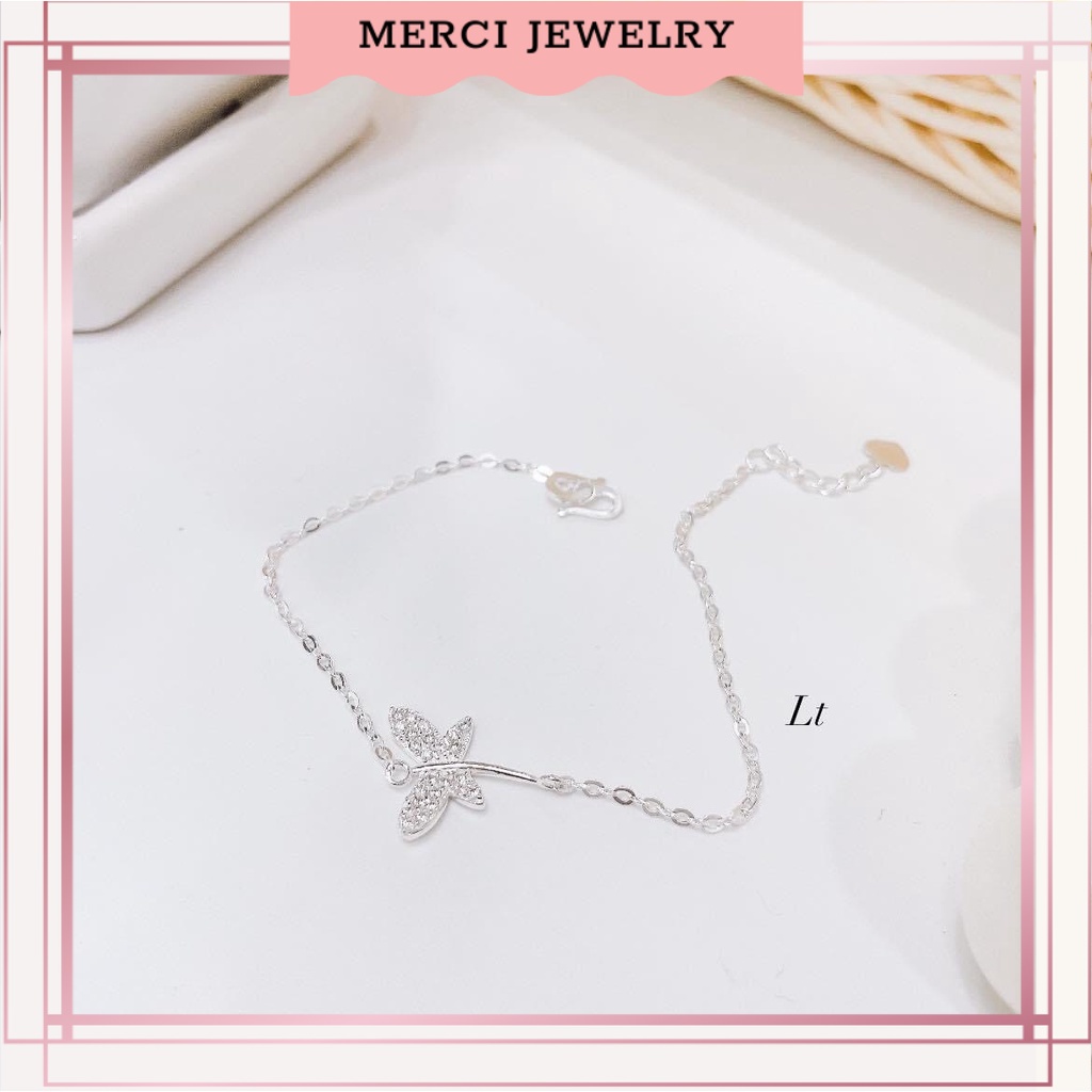 Lắc tay nữ , bạc s925  chuẩn sáng , hình chuồn chuồn bạc may mắn , an nhiên | BigBuy360 - bigbuy360.vn