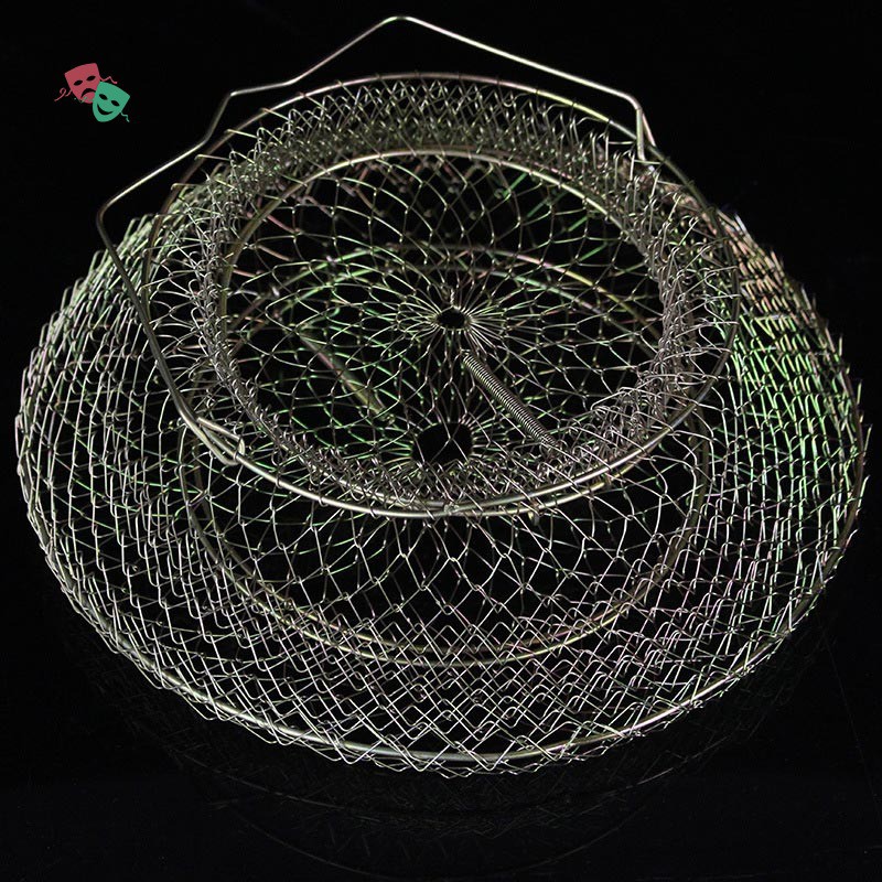 Giỏ Lưới Bắt Cá Bằng Thép Có Thể Gấp Gọn Tiện Lợi