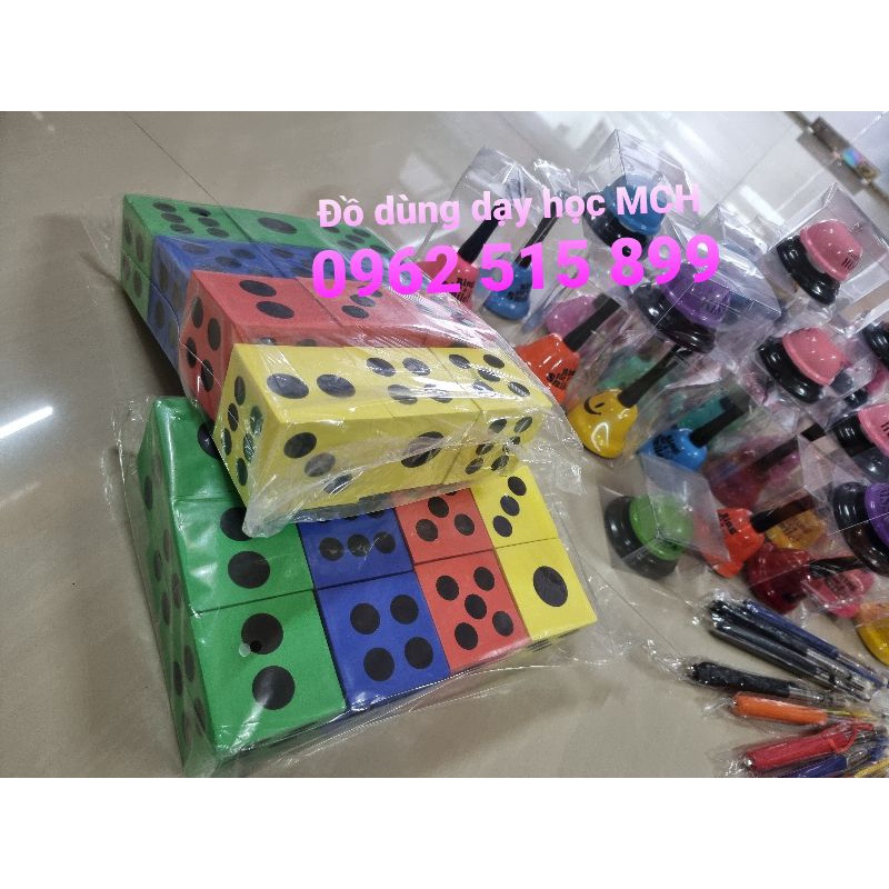 Xúc xắc nhựa 1.6cm, xúc xắc xốp 6.3cm siêu bền