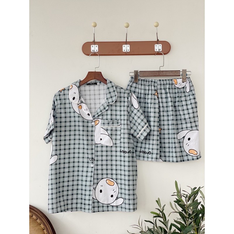 Bộ Pijama bộ đồ ngủ bộ mặc nhà chất thô cao cấp [ ảnh thật tự chụp]