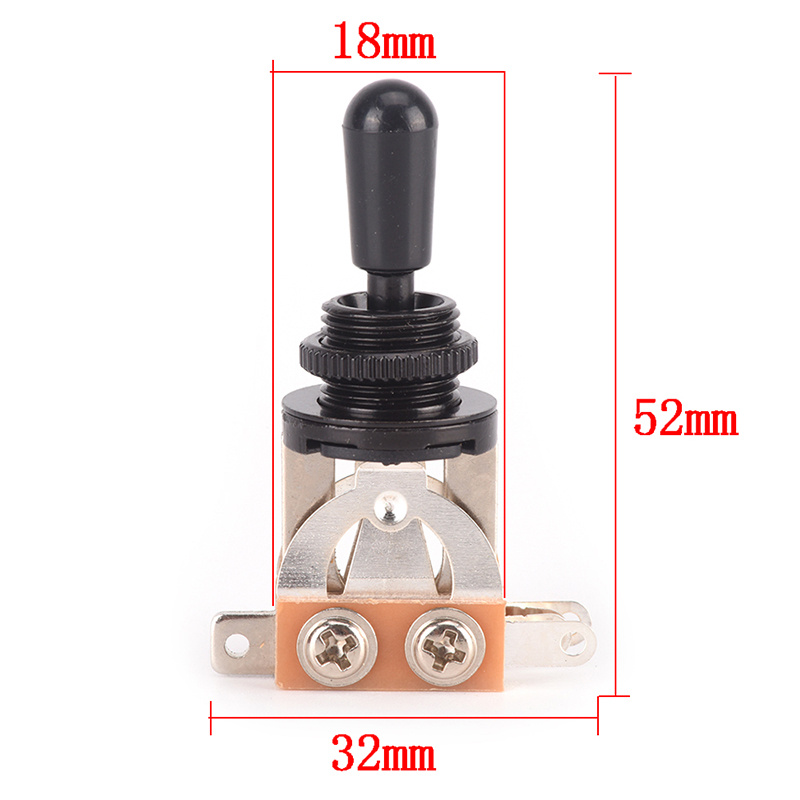 Colorfulswallowfree 3 Way Switch Electric Guitar Pickup Toggle Switch Selector With black Tip Knob BELLE