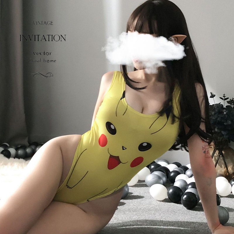 Bộ Đồ Lót Một Mảnh Hở Lưng In Hình Pikachu Dễ Thương Quyến Rũ Cho Nữ | BigBuy360 - bigbuy360.vn
