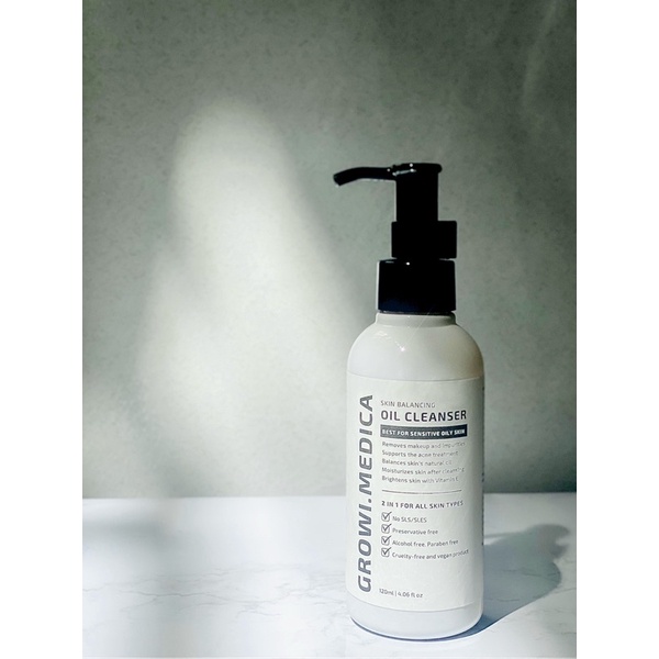 Dầu rửa mặt kiêm tẩy trang 2 trong 1 Growi.medica 120ml - Sáng da, kiềm dầu, giảm mụn handmade | BigBuy360 - bigbuy360.vn