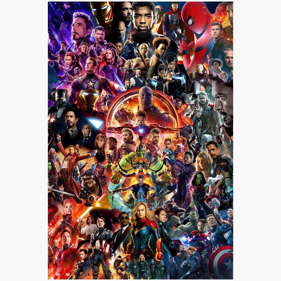 Marvel Áp Phích Phim Avengers Captain America, Iron Man Black Widow Ký Túc Xá Dán Tường Hình Nền Trang Trí