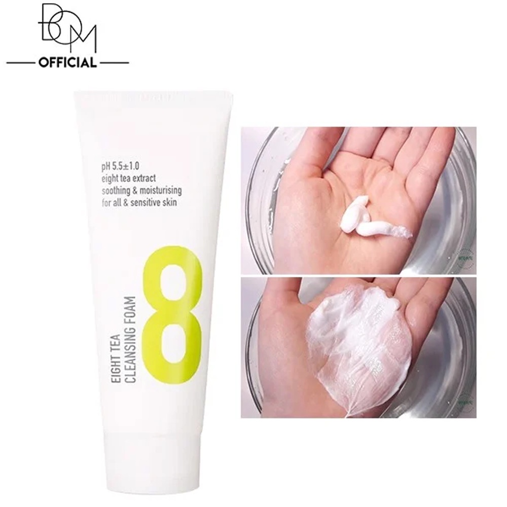 Sữa Rửa Mặt BOM Eight Tea CLeansing Foam Dạng Bọt Làm Sạch Sâu Dành Cho Mọi Loại Da 150ml